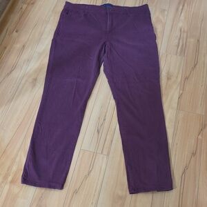 Bandolino Womens "Amy Straight" Maroon Burgundy Jeans Sz 16🌷